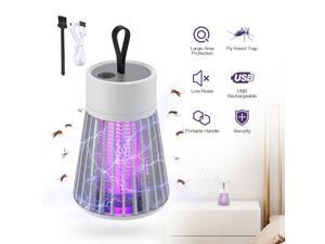 UV Mosquito Killer Lamp USB Rechargeable Portable Insect Fly Trap Outdoor Home Electronic Insects Killers, White