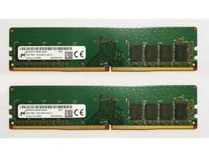 Micron 16GB 2X8GB 1RX8 PC4-2400T DDR4, 2400Mhz 288Pin UDIMM Desktop Memory RAM MTA8ATF1G64AZ-2G3E1