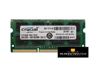 Crucial 4GB x1 DDRL 1600mhz 1.35v CT51264BF160B.C16FN2 SODIMM CL11 Laptop ram Memory