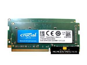 Crucial 16GB(2X8GB) DDR4 3200 LAPTOP RAM PC4 25600 SODIMM Laptop Memory 260-PIN CL22 CT8G4SFS632A.M4FE Crucial 16GB(2X8GB) DDR4 3200 LAPTOP RAM PC4 25600 SODIMM Laptop Memory 260-PIN CL22 CT8G4SFS632A.M4FE