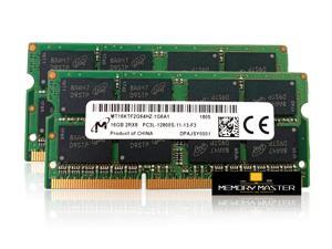 MemoryMasters 16GB DDR3 PC3-12800 1600MHz SODIMM 204-Pin Laptop Memory 9-9-9-25 with Black Heatspreaders 2X 8GB MemoryMasters 16GB DDR3 PC3-12800 1600MHz SODIMM 204-Pin Laptop Memory 9-9-9-25 with Black Heatspreaders 2X 8GB