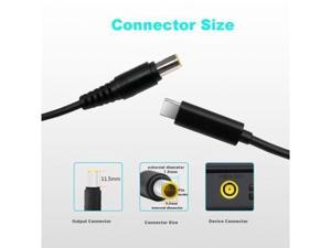 USB-C Type C to Lenovo Laptops 7.9mm*5.5mm Round Tip Connector Plug Converter Cable DC Tip Jack Works with Lenovo 65W or Below laptops