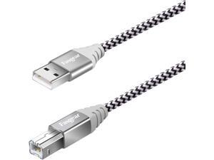 Fasgear Printer Cable USB 2.0 -A Male to B Male Scanner Cord Nylon Braided High Speed for Canon, HP, Brother, Lexmark, Epson, Dell, Samsung etc (3ft, Gray) Fasgear Printer Cable USB 2.0 -A Male to B Male Scanner Cord Nylon Braided High Speed for Canon, HP, Brother, Lexmark, Epson, Dell, Samsung etc (3ft, Gray)