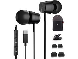USB C Headphones, USB Type C Wired Headphones with Microphone Noise Canceling HiFi Stereo Type C Earbuds for Samsung S20 Ultra Plus S21 FE Note 20 Ultra 5G, Google Pixel 5, OnePlus 8T 9 Pro, iPad Pro