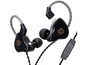 KBEAR KS1 1DD HiFi in Ear Monitor Earphone, Noise Canceling Earbuds Headphone KINBOOFI Dynamic Headset with Detachable 2 Pin Cable (Black with Mic)