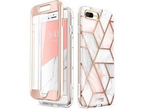 iPhone 8 Plus Case,iPhone 7 Plus Case, [Built-in Screen Protector] i-Blason [Cosmo] Glitter Clear Bumper Case for iPhone 8 Plus Marble