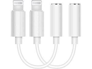 Headphone Adapter for iPhone Charger Jack AUX Audio 3.5 mm Jack Adapter for iPhone Adapter Compatible with iPhone 7/7 Plus/8/8 Plus/11/X/XS/XSMAX Dongle Accessory Connector Compatible iOS11/12(2Pack W