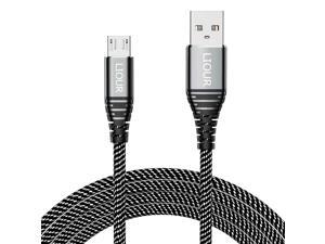 Micro USB Cable 10ft Nylon Fast Charging Cable Aluminum Case USB Charger Android Cable for Samsung Galaxy S7 Edge S6 S5 Android Phone LG G4 HTC and More