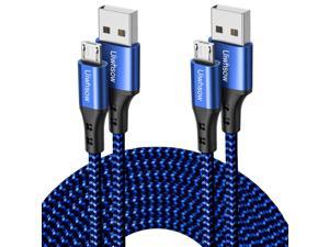 Micro USB Charger Cable 2Pack 10ft Android USB to Micro Cable Nylon Braided Charging Cable Compatible with Samsung Kindle Android Phones Galaxy S7 Edge Moto G5 PS4 Blue