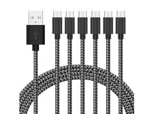 Gopala Micro USB Cable Android Charger 6Pack 5ft Nylon Braided Fast SyncCharging Cord for Android Samsung Nexus LG HTC Nokia Sony and More