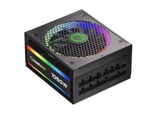GAMEMAX Power Supply 1050W PCIE 5.0 Fully Modular 80+ Gold Certified with ARGB Light, RGB-1050