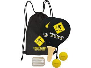 Street Racket 2 Player Racket Set - The Most Versatile, Fun and Easy Racket Game for in- and Outdoors - Free APP Included, Black /Yellow