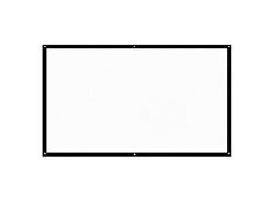 H60 60” Portable Projector Screen HD 16:9 White Dacron 60 Inch Diagonal Video Projection Screen Foldable Wall Mounted for Home Theater Office Movies Indoors Outdoors H60 60” Portable Projector Screen HD 16:9 White Dacron 60 Inch Diagonal Video Projection Screen Foldable Wall Mounted for Home Theater Office Movies Indoors Outdoors