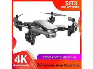 CSJ S173 RC Drone with Camera 4K Dual Camera WiFi FPV Foldable Quadcopter with Function Trajectory Flight Headless Mode 3D Flight Storage Bag Package 3 Battery CSJ S173 RC Drone with Camera 4K Dual Camera WiFi FPV Foldable Quadcopter with Function Trajectory Flight Headless Mode 3D Flight Storage Bag Package 3 Battery