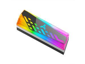 JONSBO M.2-4 RGB SSD Radiator SSD Aluminium Heatsink with Silicone Thermal Pad for M.2 2280 Single/Dual Sided SSD ARGB Syncing Light