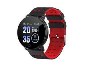 Intelligent Watch Color Screen BT Sports IP68 Waterproof Watch Steps Counting Blood Pressure Heart Rate Monitoring Fitness Watch Red