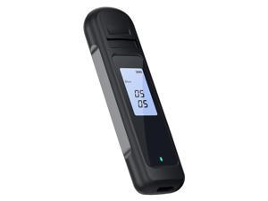 Portable Alcohol Detector Handheld Non-Contact Breath Blow Tester with LED Display Screen 3-color Indicator Light Black(%BAC)