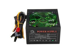 500W PC Power Supply Computer 24 Pin PCI ATX SATA 120mm Silent LED Cooling 110-220V