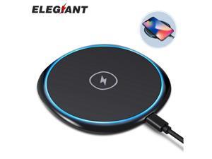 ELEGIANT Wireless Charger, Fast Wireless Charging Pad Qi-Certified for Samsung Galaxy S21/S20/S10/S10+/S10e/S9/S9+/S20, for iPhone 12/SE 2/11/Xs Max/Xs/XR/X/8 Plus/8, Qi-Enabled Phone