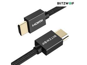 BlitzWolf BW-HDC1 High Definition Multimedia Interface cable, high-definition multimedia dual cable, 4K 60Hz HD support 3D, 18Gbps transmission efficiency is widely compatible with PC TV audio