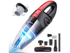 AUDEW Handheld Vacuum Cordless, Portable Handheld Vacuum Cleaner for Car and Home, Lightweight Cordless Rechargeable Car Vacuum Cleaner with 6000PA Powerful Suction