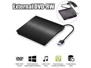 External CD DVD Drive for PC Laptop, DVD Player CD Burner USB 3.0 Portable CD DVD +/-RW External Disk Drive Optical Drive Slim CD DVD ROM Recorder Writer fits for Mac/Windows/Linux