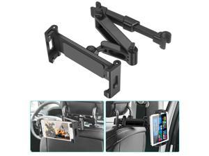 Car Headrest Mount, Angle Adjustable Headrest Tablet Mount, Universal Tablet Holder for Car Backseat, for 5" to 12.9" iPad/Tablet/Smartphone/Nintendo Switch