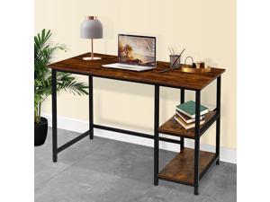 43inch Computer Desk With Storage Shelves for Home Office Study Writing