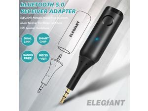 Bluetooth 5.0 Receiver, Wireless Audio Adapter Support Low Latency 3.5 mm Audio Receiver with Built-in Mic for HiFi Stereo System Car Speakers Headphones Home Music Streaming Sound System Bluetooth 5.0 Receiver, Wireless Audio Adapter Support Low Latency 3.5 mm Audio Receiver with Built-in Mic for HiFi Stereo System Car Speakers Headphones Home Music Streaming Sound System