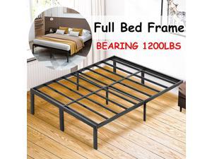 Full Bed Frame,Black 14 Inch Metal Platform Bed Frame with Storage, No Box Spring Needed