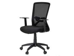 Mesh Office Chair Ergonomic Design with Breathable Mesh High Elasticity Foam Cushion Lumbar Support for Home Office - Black