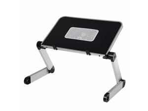 Aluminium Adjustable Laptop Stand Lightweight Portable Laptop Table Office Laptop Riser Standing Desk with 2 Cooling Fans for 10-15.7 inch Devices, Sofa Couch Bed Tray