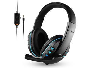 3.5mm Wired Gaming Headphones over-Ear Game Headset Noise Canceling Earphone with Microphone Control for PC Laptop Smart Phone