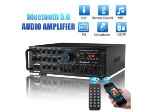 2000W bluetooth Stereo Amplifier Surround Sound USB SD AMP FM DVD AUX LCD Display Home Cinema Karaoke Remote Control