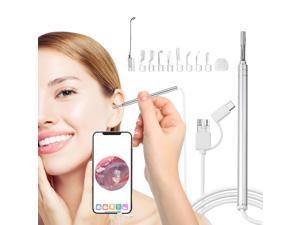 Otoscope Ear Camera, USB Otoscope Digital Ear Cleaner Proear Endoscope Wax Removal Tool Ear Cleaning Otoscope for Children Adult 3.9mm Ear Scope Pick with Light Android Phone PC 6 LED Lights