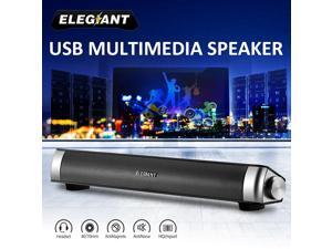 Computer Speakers, Wired PC Speakers Portable Stereo USB Speakers Boxes Mini Soundbar Sound Box for PC Computer Desktop Notebook Smartphone