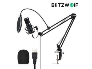 BW-CM2 Condenser Microphone USB Microphone Audio Dynamic System Kit Cantilever Bracket Anti-spray Net Set Sound Recording Vocal Microphone