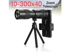 10-300x40 Zoom Telescope Metal Professional HD Monocular Retractable Telescopic for Outdoor Camping Travel