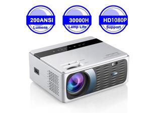 [Android Version] LCD WIFI Projector 3800 Lumens Support 1080P Smart Android 7.0 Wireless bluetooth LED Projector Home Theater - US Plug