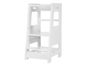 Toddler Kitchen Step Stool White Helper Standing Tower Height Chair Safety