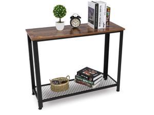 Modern Console Table Sofa Side Stand with Storage Shelf for Entryway