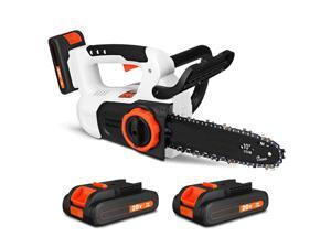 Cordless Electric Chainsaw Wood Cutter Handheld Tool Saw Woodworking +2 Battery