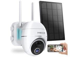 MECO Solar Security Camera Wireless WiFi Outdoor Surveillance Camera 1080P Night Vision Weatherproof Remote View