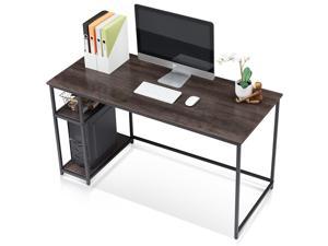 Ivinta Computer Desk Office Desk with Storage Shelves, Gaming Desk for Large Space, Small Desk for Living Room, Writing Study Desk, Industrial Modern Laptop and PC Table