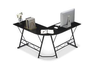 Ivinta L-Shaped Computer Corner Desk, 49.6 inch Black Home Office Desk, Modern Gaming Desk, Writing Table Workstation Desk for Small Space Ivinta L-Shaped Computer Corner Desk, 49.6 inch Black Home Office Desk, Modern Gaming Desk, Writing Table Workstation Desk for Small Space