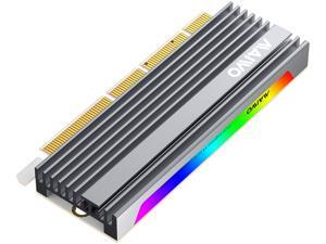 MAIWO M.2 expansion card KT058 NVMe SSD to PCIe 3.0 X16/X8/X4 adapter M Key Converter Card Support 2230 2242 2260 2280 BTC accessories With colorful breathing light and Aluminum Heat Sink Shell MAIWO M.2 expansion card KT058 NVMe SSD to PCIe 3.0 X16/X8/X4 adapter M Key Converter Card Support 2230 2242 2260 2280 BTC accessories With colorful breathing light and Aluminum Heat Sink Shell