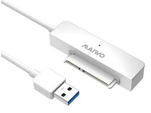 MAIWO K104A SATA to USB 3.0 Adapter Cable for 2.5" SSD and HDD Hard Drive Adapter 5Gbps Support SATA III UASP Compatible with PC, laptop, TV, mobile,PS4, Xbox ,Router(White)