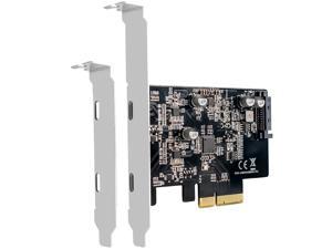 MAIWO PCIe USB 3.1 Card - 2x USB C 3.1 Gen 2 10Gbps - PCIe Gen 3 x4 - ASM3142 Chipset - USB Type C PCI Express Card Expansion  Add On Card