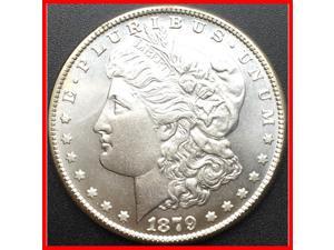 Rare Antique USA United States 1879 CC Cupronickel Silver Color Morgan Dollar Coin