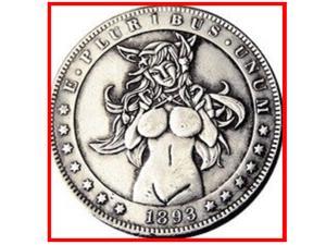 Rare Antique USA United States 1893 Morgan CC Dollar Woman Cool Silver Color Coin